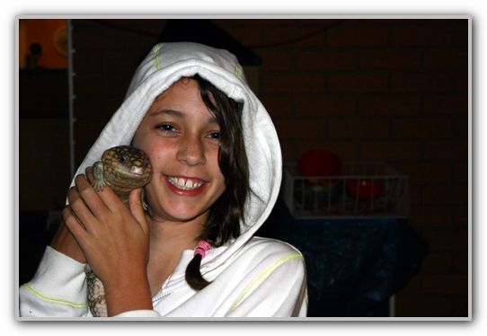 TK with pet goanna